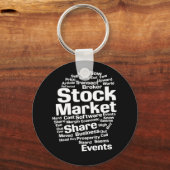 Porte-clés Stock Marché monétaire Investisseur Cadeau (Recto)