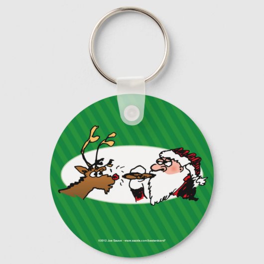 Porte-clés Stogie Santa Dessin Animé Drôle (Recto)