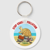 Porte-clés Stop Coastal Pollution Sea Turtle De l'environneme (Recto)