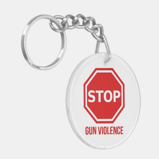 Porte-clés Stop Gun Violence  (Devant gauche)
