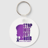 Porte-clés STOP MISOGYNOIR Sensibilisation à la violence dome (Verso)