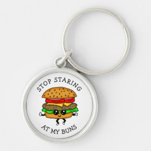 Porte-clés Stop Staring at   Food pun