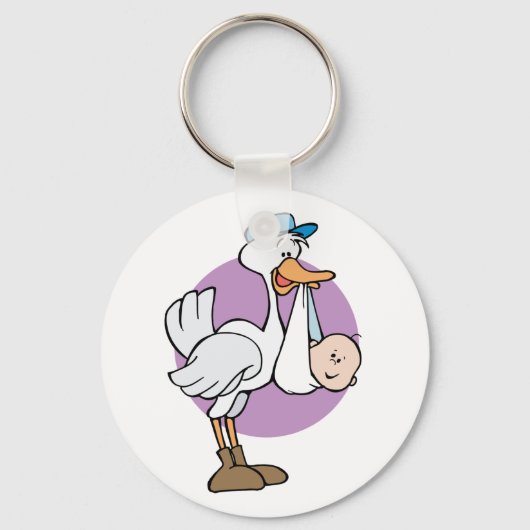 Porte-clés Stork avec bébé (Recto)