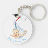 Porte-clés Stork avec Porte - clé bébé (Dos)