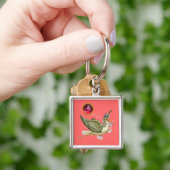 PORTE-CLÉS STORK BÉBÉ FILLE DOUCHE GEM MONOGRAM (main)
