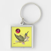 PORTE-CLÉS STORK BÉBÉ FILLE DOUCHE GEM MONOGRAM (Devant)