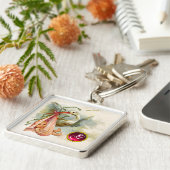 PORTE-CLÉS STORK BÉBÉ FILLE DOUCHE GEM MONOGRAM (Côté)