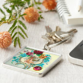 PORTE-CLÉS STORK BÉBÉ FILLE DOUCHE GEM MONOGRAM (Côté)