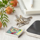 PORTE-CLÉS STORK BÉBÉ GARÇON DOUCHE GEM MONOGRAM (Côté)