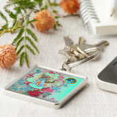 PORTE-CLÉS STORK BÉBÉ GARÇON DOUCHE GEM MONOGRAM (Côté)