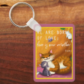 Porte-clés Storybook maman et bébé chats (Recto)