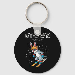 Porte-clés Stowe Vermont - Lapin de ski drôle