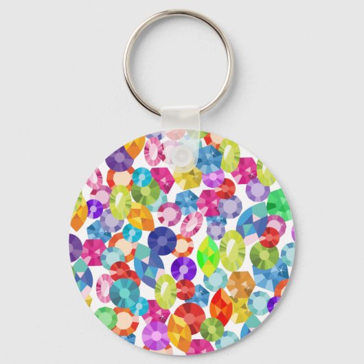 Porte-clés strass arc-en-ciel (Recto)