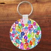 Porte-clés strass arc-en-ciel (Recto)