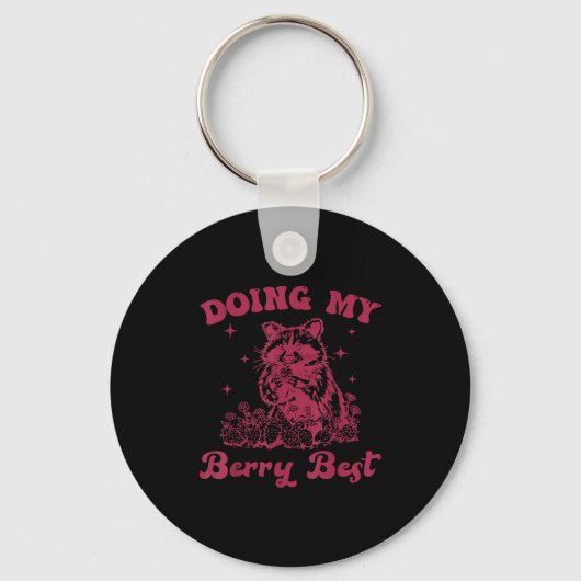 Porte-clés Strawberry Motivation Cute Berry Lover  (Recto)