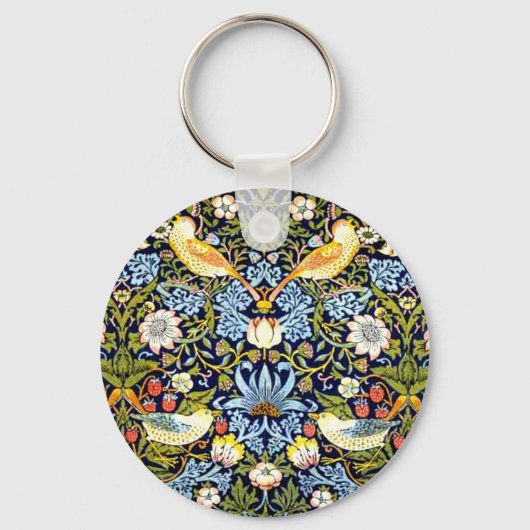 Porte-clés Strawberry Thief, célèbre motif, (Recto)