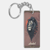 Porte-clés Strength and delicacy united, a black lion (Devant gauche)