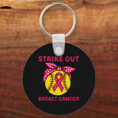 Porte-clés Strike Out Breast Cancer Awareness Softll Coquette (Recto)