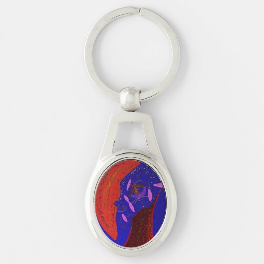 Porte-clés Strikingly Beautiful Creature Oval Metal Keychain (Devant)