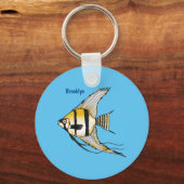 Porte-clés Striped angelfish cartoon (Recto)
