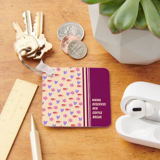 Porte-clés Stripes Feminine Mama Coffee Break Art (Bureau)