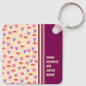 Porte-clés Stripes Feminine Mama Coffee Break Art (Dos)