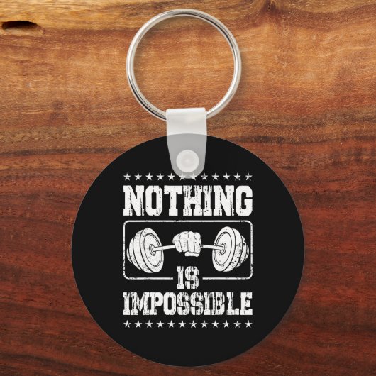 Porte-clés Strongman Rien N'Est Impossible Accès Bodybuilder (Recto)