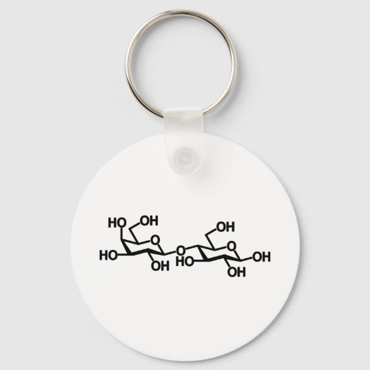Porte-clés Structure du lait lactose (Recto)