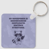 Porte-clés Structures de phrases compliquées de superpuissanc (Dos)