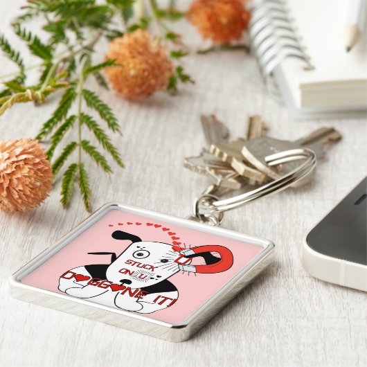 Porte-clés Stuck On U Doggone it! (Côté)