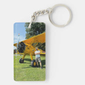 Porte-clés Student Pilot First Solo Airplane Photo Custom (Dos)