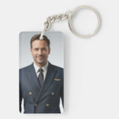Porte-clés Student Pilot First Solo Photo Personalized blue  (Dos)