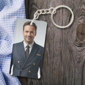 Porte-clés Student Pilot First Solo Photo Personalized blue 