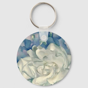 Porte-clés Stunning Georgia O'Keefe White Rose and Larkspur