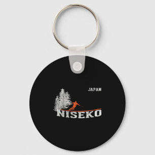 Porte-clés Style années 1980 Niseko Japon Ski Vintage