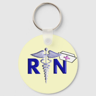 Porte-clés Style Cadeau-De relief de RN (infirmier autorisé)