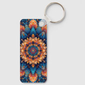 Porte-clés Style d'art numérique de fleur de mandala-23907 (Verso)