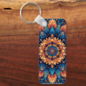 Porte-clés Style d'art numérique de fleur de mandala-23907 (Recto)