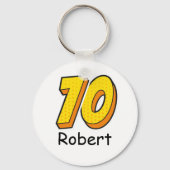 Porte-clés Style de bande dessinée 70e anniversaire Golfer Gi (Recto)