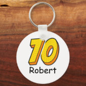 Porte-clés Style de bande dessinée 70e anniversaire Golfer Gi (Recto)