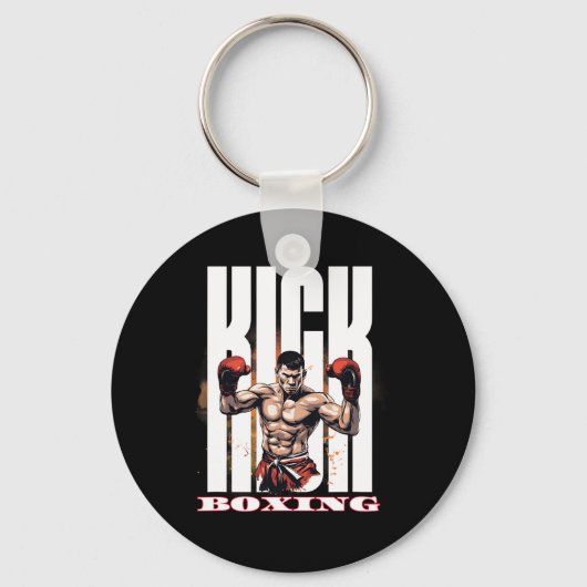 Porte-clés Style de combat de kickboxing (Recto)