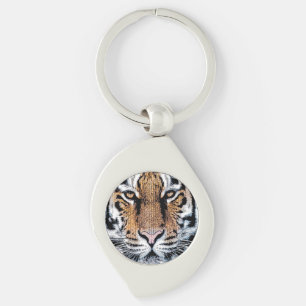Porte-clés Style de presse graphique Wild Tiger Portrait