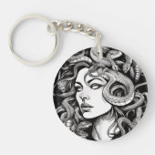 Porte-clés Style de tatouage de tête Medusa (Devant)