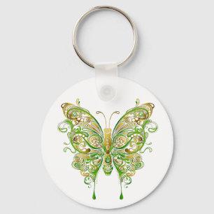 Porte-clés Style de tatouage papillon coloré