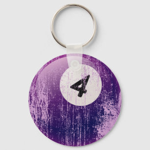 PORTE-CLÉS STYLE ÉRODÉ ET ÂGÉ DE BOULE DE BILLARDS DU NUM