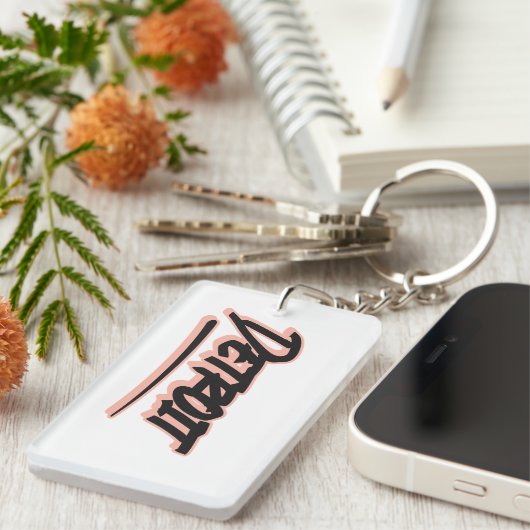 Porte-clés Style Graffiti Détroit (Devant droit)