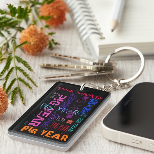 Porte-clés Style Graffiti Répétition Pig Année 2019 R Porte - (Devant droit)