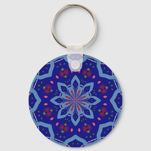 Porte-clés Style Kaleido Bleu (Recto)