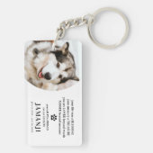 Porte-clés Style moderne Tribute Citation Photo Animaux de co (Dos)