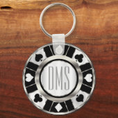 Porte-clés Style Monogram Black and Silver Las Vegas (Verso)